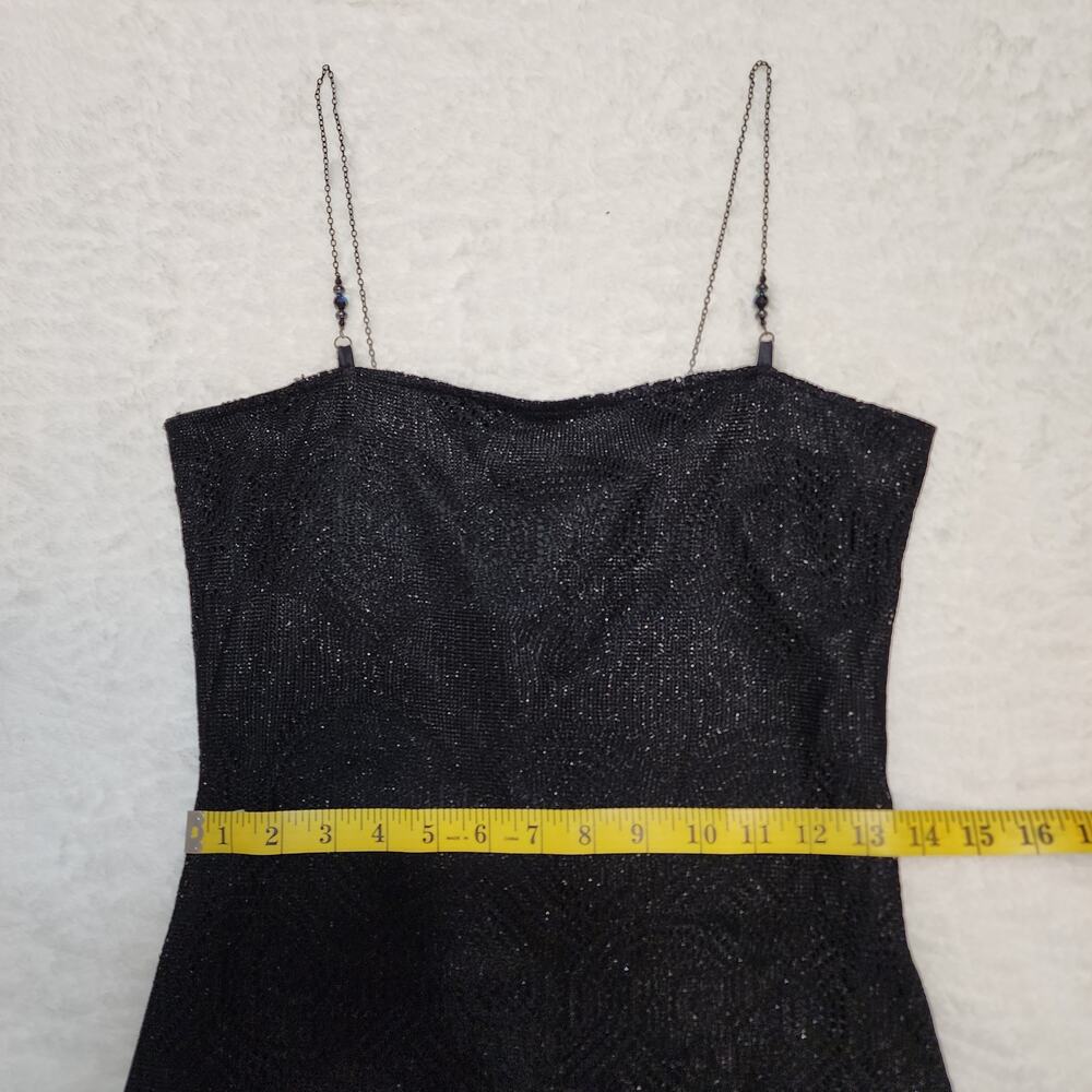 a'gaci Black Midi Fringe Slip Dress - Picture 9 of 10